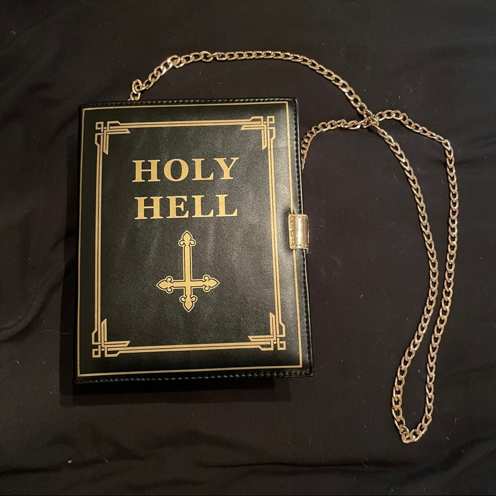 Bad religion crossbody- BIBLE zip up purse by dollskill